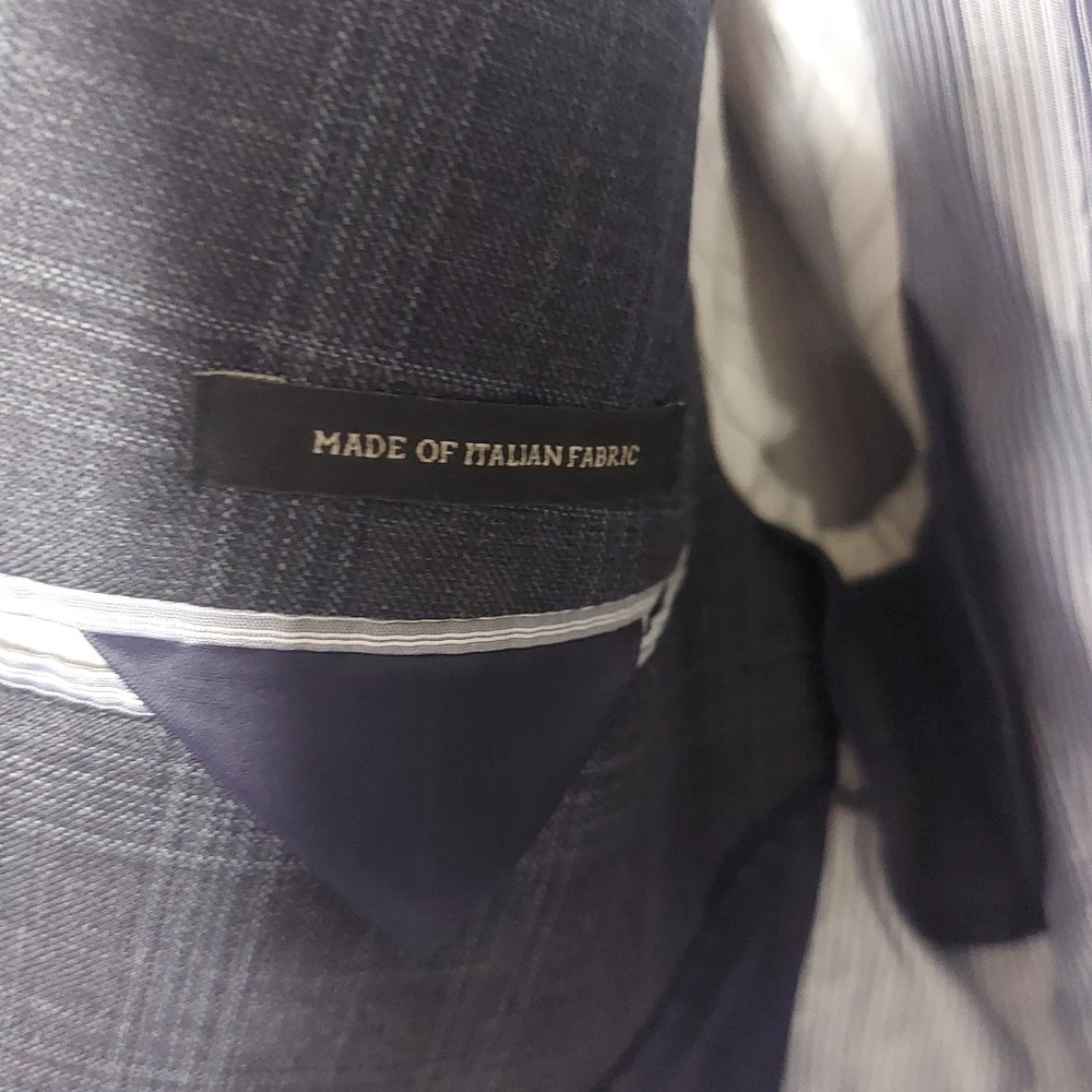 Banana Republic Blazer Sport Coat Size 38R Tailored Fit Plaid Two Button Wool